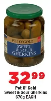 OK Foods Pot O' Gold Sweet & Sour Gherkins offer