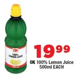 OK Foods OK 100% Lemon Juice offer