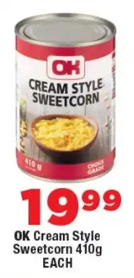 OK Foods OK Cream Style Sweetcorn offer
