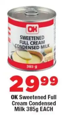 OK Foods OK Sweetened Full Cream Condensed Milk offer