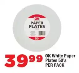 OK Foods OK White Paper Plates offer