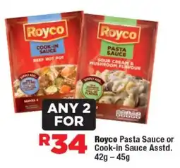 OK Foods Royco Pasta Sauce or Cook-in Sauce Asstd. offer