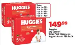 OK Foods Huggies Dry Comfort Value Pack Disposable Nappies Asstd. offer