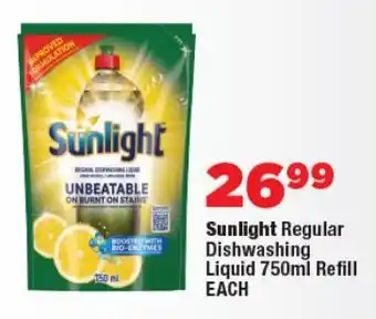 OK Foods Sunlight Regular Dishwashing Liquid Refill offer
