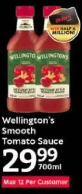 Oxford Freshmarket Wellington's Smooth Tomato Sauce offer