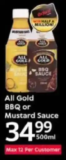 Oxford Freshmarket All Gold BBQ or Mustard Sauce offer