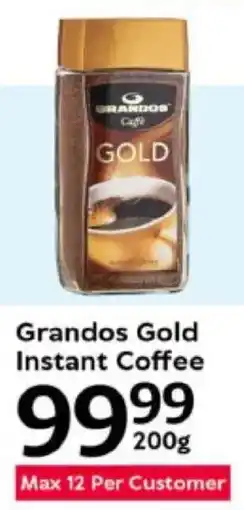 Oxford Freshmarket Grandos Gold Instant Coffee offer