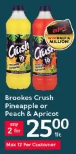 Oxford Freshmarket Brookes Crush Pineapple or Peach & Apricot offer