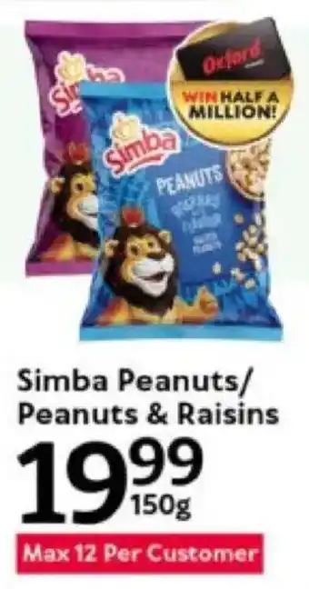 Oxford Freshmarket Simba Peanuts/ Peanuts & Raisins offer