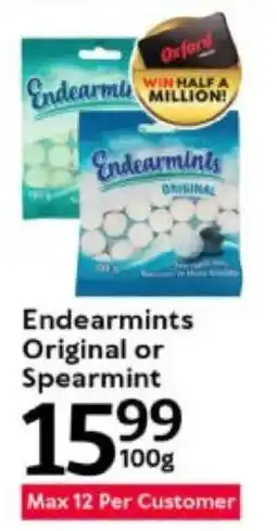 Oxford Freshmarket Endearmints Original or Spearmint offer