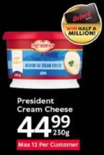 Oxford Freshmarket President Cream Cheese offer