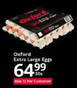 Oxford Freshmarket Oxford Extra Large Eggs offer