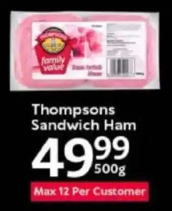 Oxford Freshmarket Thompsons Sandwich Ham offer
