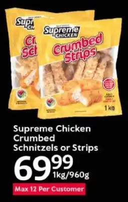 Oxford Freshmarket Supreme Chicken Crumbed Schnitzels or Strips offer