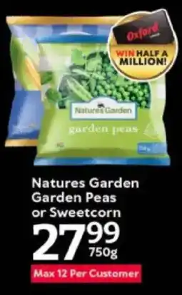Oxford Freshmarket Natures Garden Garden Peas or Sweetcorn offer