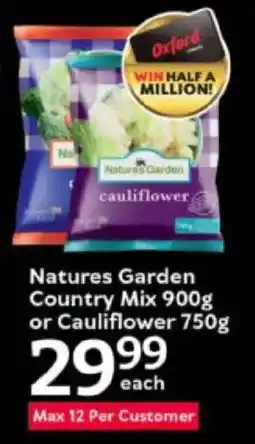 Oxford Freshmarket Natures Garden Country Mix or Cauliflower offer