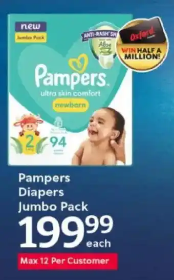 Oxford Freshmarket Pampers Diapers Jumbo Pack offer