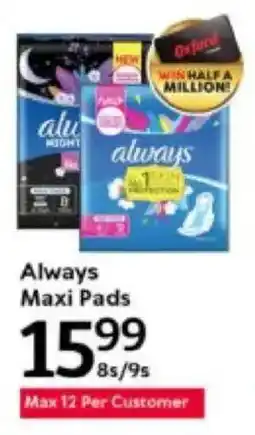 Oxford Freshmarket Always Maxi Pads offer