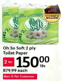 Oxford Freshmarket Oh So Soft 2 ply Toilet Paper offer