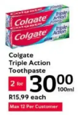 Oxford Freshmarket Colgate Triple Action Toothpaste offer