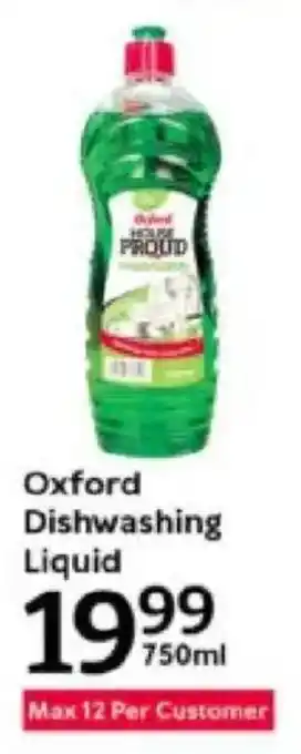 Oxford Freshmarket Oxford Dishwashing Liquid offer