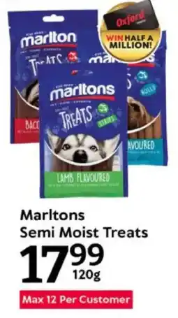 Oxford Freshmarket Marltons Semi Moist Treats offer