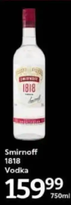 Oxford Freshmarket Smirnoff 1818 Vodka offer