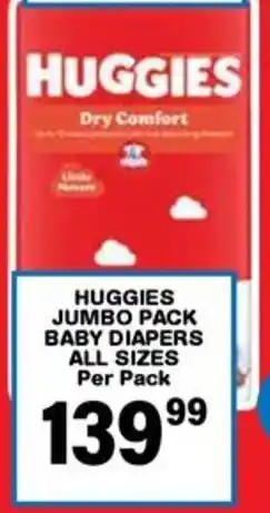 Giant Hyper Huggies jumbo pack baby diapers all sizes offer