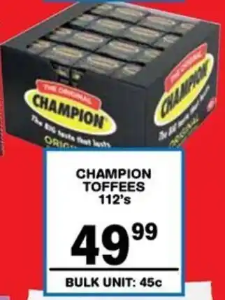 Giant Hyper Champion toffees offer