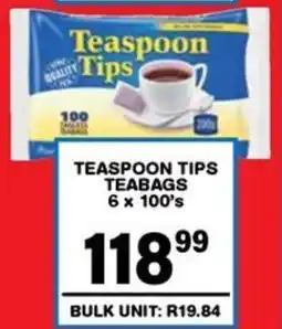 Giant Hyper Teaspoon tips teabags offer