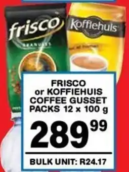 Giant Hyper Frisco or koffiehuis coffee gusset packs offer