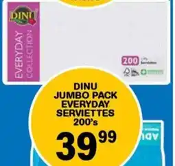 Giant Hyper Dinu jumbo pack everyday serviettes offer