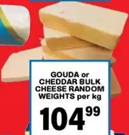 Giant Hyper Gouda or cheddar bulk cheese random weights offer