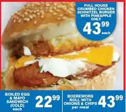 Giant Hyper Full house crumbed chicken schnitzel burger with pineapple only offer