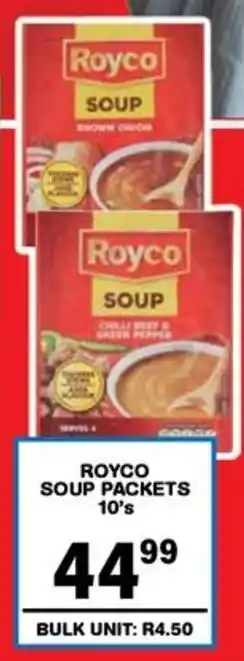 Giant Hyper Royco soup packets offer