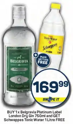 Pick n Pay Hypermarket Belgravia Platinum Label London Dry Gin offer