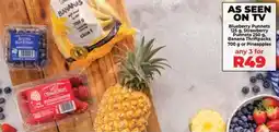 Food Lover's Market Blueberry Punnets, Strawberry Punnets, Banana Thriftpacks or Pineapples offer