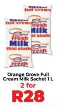 Food Lover's Market Orange Grove Full Cream Milk Sachet offer