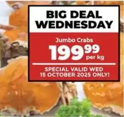 Food Lover's Market Jumbo Crabs offer