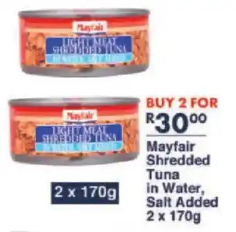 President Hyper Mayfair Shredded Tuna in Water, Salt Added offer