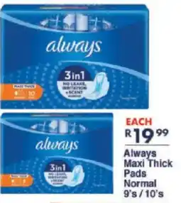 President Hyper Always Maxi Thick Pads Normal offer