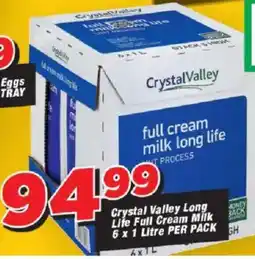 OK Grocer Crystal Valley Long Life Full Cream Milk offer