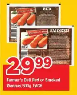 OK Grocer Farmer's Deli Red or Smoked Viennas offer