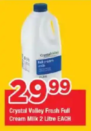 OK Grocer Crystal Valley Fresh Full Cream Milk offer