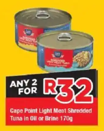OK Grocer Cape Point Light Meat Shredded Tuna in Oil or Brine offer