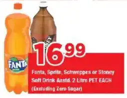 OK Grocer Fanta, Sprite, Schweppes or Stoney Soft Drink Asstd. offer