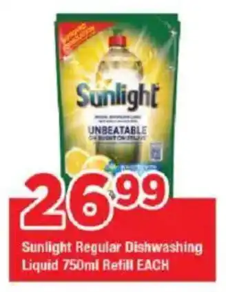 OK Grocer Sunlight Regular Dishwashing Liquid Refill offer