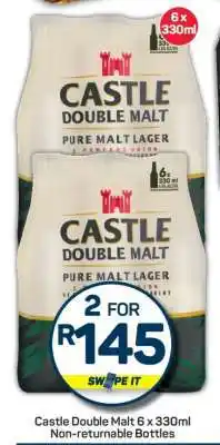 Pick n Pay Castle Double Malt 6 x 330ml offer