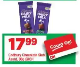 OK Grocer Cadbury Chocolate Slab Asstd. offer