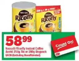 OK Grocer Nescafé Riceffy Instant Coffee Asstd. Tin or Doypack offer